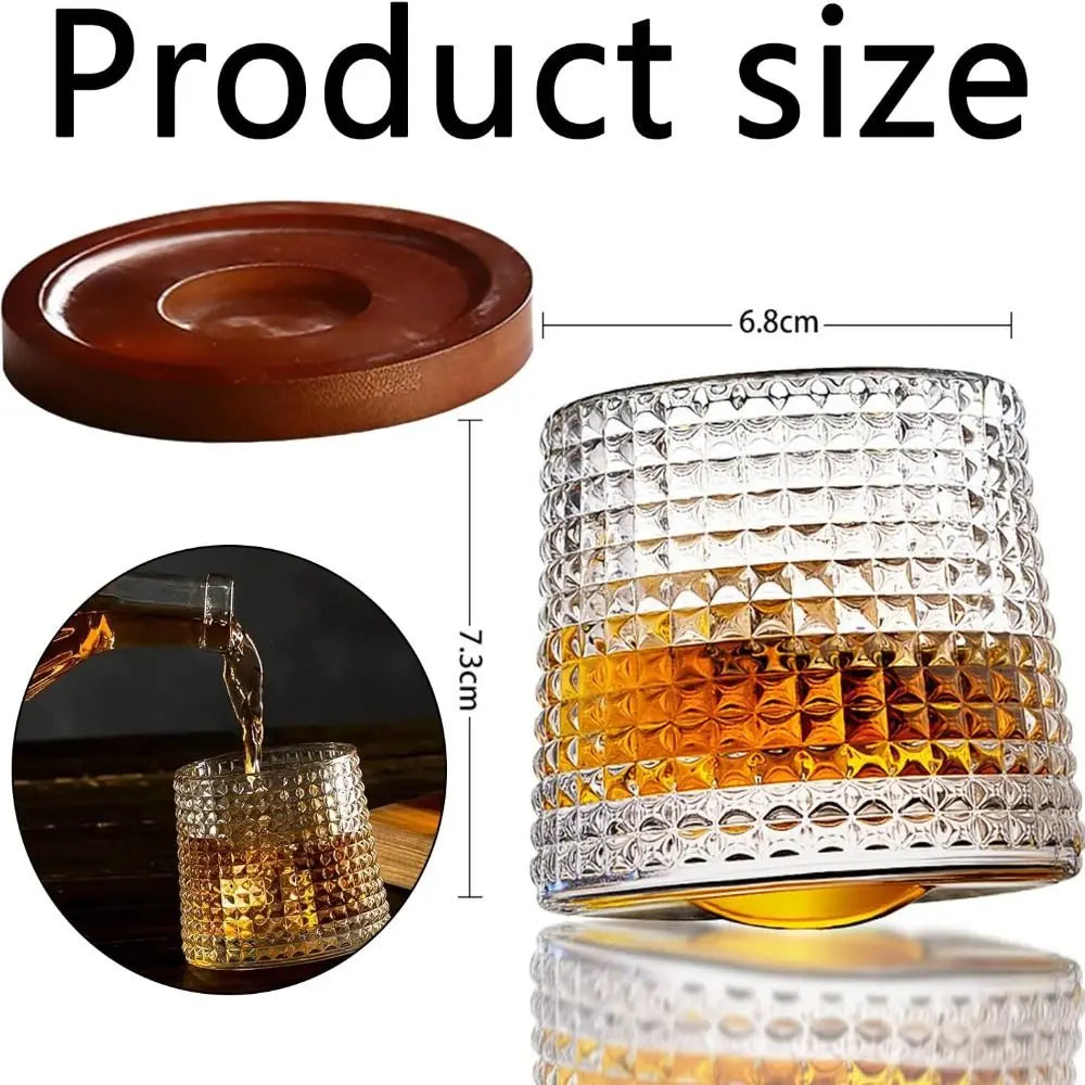 Rotating Whiskey Glass