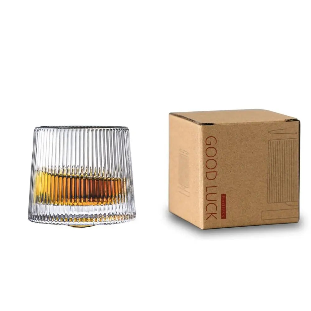 Rotating Whiskey Glass
