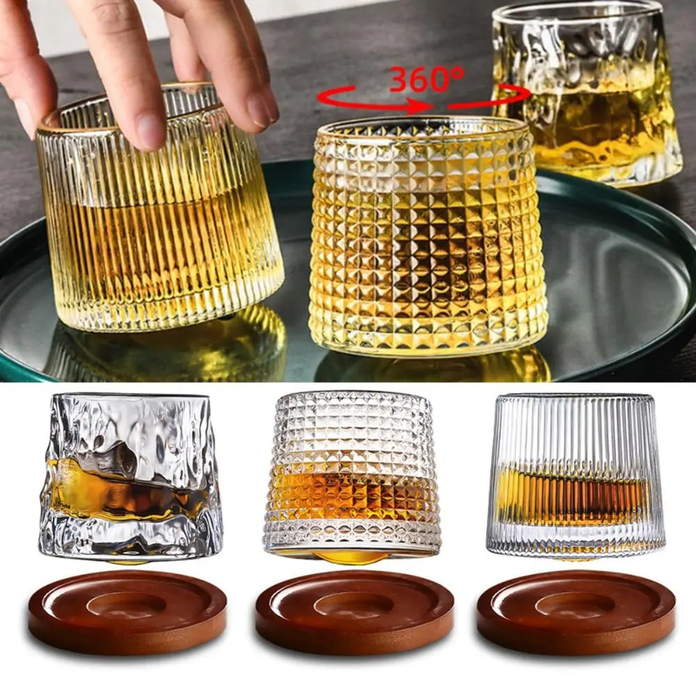 Rotating Whiskey Glass